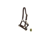 Licol cuir reglable Shetland noisette