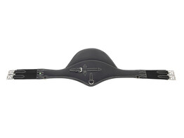 Stud guard girth leather black