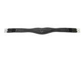 Leather anatomical girth black