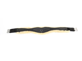 Anatomic girth leather/sheepskin black