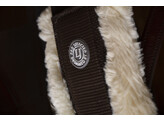 Traininggirth in nylon/sheepskin brown
