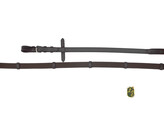 Web reins with chrome buckles - Extra Full dark brown