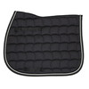 Saddle pad black / black and white cord pipings