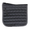 Saddle pad black / black and white cord pipings