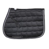Saddle pad black / black and white cord pipings