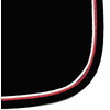 Tapis selle noir / galons blanc et rouge