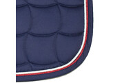Saddle pad navy / white and red cord pipings